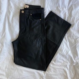 CAMILA COELHO JESS CUT OUT LEATHER PANTS.